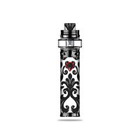 MightySkins Skin Compatible with SMOK Stick V9 Max - Black Damask | Protective, Durable, and Unique Vinyl Decal wrap Cover | Easy to Apply, Remove, and Change Styles | Made in The USA