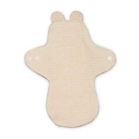 Luckypads Certified Organic Cotton Reusable Washable Cloth Menstural Pads, No Irritation and Rash, Customized for Sensitive Skin (White Stripe)