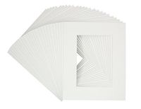 100 8x10 Pre-cut Mats White Color Whitecore Fits 4x6 Pictures