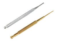 Double Headed Spring Loaded Ear and Body Point Probe Stimulator, Retractable Acupuncture Pen, Acupoint Search Massage Pen,Tool for Facial Stimulation Therapy, Set of 2