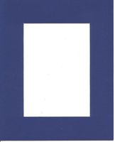 Pack of 5 11x14 Royal Blue Picture Mats with White Core Bevel Cut for 8.5 X 11 Pictures