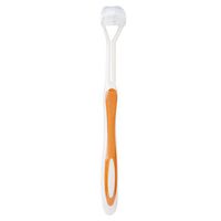 Myhouse 3-Sided Toothbrush Adult Child Toothbrush Manual Toothbrushes (Yellow)