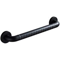DLT Black Plating Grab Bar Shower for Bathroom, Stainless Steel Anti-Slip Grip Grab Rail Safety Support Rail, Toilet Lav Bathtub Towel Rack Handle Handrail (Size : 38cm)