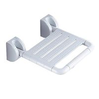 Bath Stool Foldable Shower Stool Seat Bathroom Old Man Disabled Stainless Steel Non-Slip Bath Bench Shower Chair Lightweight Bath Seat (Color : White)