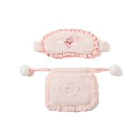 KAKAO FRIENDS Official- Lovely Apeach Soft Sleeping Mask with Plush Pouch (Pink)