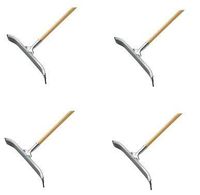 Ettore Curved Industrial Duty Steel Floor Squeegee with Handle, 24-Inch (Fоur Расk)