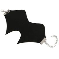 Gothic Black Leather Wrist Band Cuff Bracelet Costume Accessory Men Women Popular Cute Trendy Fashion Jewerly Best Bangle Accessories