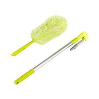 EudoUS 1Pc Long Handled Duster Bendable Extendable Microfibre Fluffy Faux Feather Duster with Telescopic Extension Handle Pole