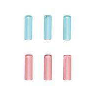 Unionm Silicon Straws Tips for Metal Straws, 6pcs, for Stainless Steel Straws Stainless Steel Straws Reusable Straws Metal Straws Diameter 6mm (The product does not include straws) (Blue+Pink)