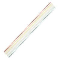 Karat C9005 7.5" Jumbo Straws (5mm Diameter), Unwrapped, Assorted Striped Colors (Case of 8000)