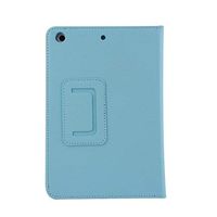 iPad Mini 4 Case for Women，Premium Leather Folio Cover Book Cover Design with Multi-Angle Viewing Stand Bracket Auto Sleep/Wake Function Smart Screen Protector（LightBlue）Boens