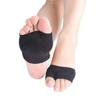 Leewa Bunion Corrector with Gel Toe Separator Two-Toe Non-Slip Thumb Aligner Lady with Pad Sweat-Absorbent Cotton Thin Section (Black)