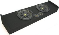 Compatible with Ford F-150 09-12 Super Crew Cab Truck Dual 10" Kicker C10 Subwoofer Sub Box Enclosure 600 Watts Peak