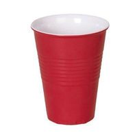 Set of 4 Reusable Melamine Red "Plastic" Party Cups