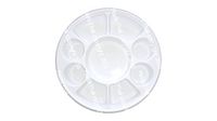 Nine Compartment white Plastic Plate - 50 plates