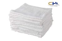 CH White Terry Towels (Pack of 40, Size 14"x14") 100% Cotton Bar Mop Cleaning Cloths, Multi-Purpose Cleaning Towels, Auto Detailing Hand Towel and Painters Towels for Cleaning use Absorbent
