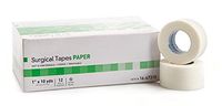 Medical Tapes. Case of 144 Surgical Tapes 1" x 10 yds. Non-sterile Paper Tape for dressings and Medical Devices. Pressure-Sensitive Adhesive Tapes. Hypoallergenic, Latex-Free.