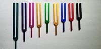 Color Unweighted Solfeggio Tuning Forks for Healing Set of 9 DNA Repair