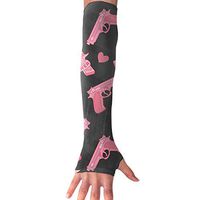 QG ZZX Girl's Weapon Gun Unisex Compression Arm Sleeves UV Protection Performance Arm Sleeve - for Outdoor Sports Baseball,Basketball,Football (1 Pair)