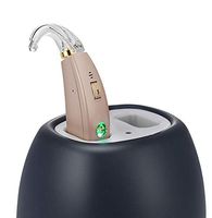 Personal Digital Rechargeable Hearing Aid Amplifier for Adults Seniors, Magnetic Contact Charging Sound Device with Earbuds Voice Enhancer Noise Cancelling 4 Working Programs