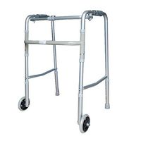 Walkers for Seniors with Seat Multifunctional Walker Elderly Disabled Walker Armrest Auxiliary Walking Bracket Aluminum Alloy Rolling Walkers (Color : Silver)