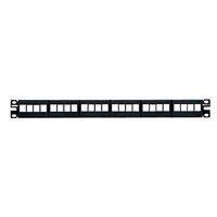 Panduit NKFP24Y Category-6 24-Port Flat Modular Patch Panel, Black
