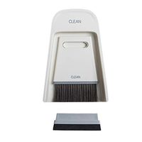 NUOBESTY Dust Pan and Brush Mini Hand Broom and Dustpan Set Dust Pan Brush Set for Table Desk Countertop Key Board Cat Dog Pets (Grayish White)