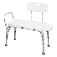 Adjustable Bath/Shower/Transfer Chair with Backrest/White Coating