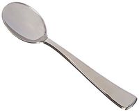 Amscan 439704.18 Premium disposable-spoons, One Size, Silver