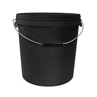 Hydrogarden 5, 10, 20, 25 Or 33 Litre Black Buckets With Lids Hydroponics Diy Dwc Carry ( Pack Of 1 ) (25 Litre)