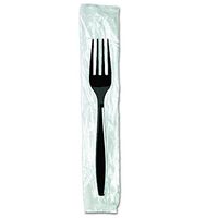 Dixie Individually Wrapped7.13" Heavy-Weight Polystyrene Plastic Fork by GP PRO (Georgia-Pacific), Black,  FH53C7, (Case of 1,000)