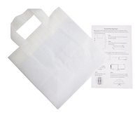 24 Clear Frosted Plastic Gift Bag with Craft Insert (Market - 12x6x12)