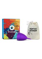TruCup Menstrual Cup - Best Reusable Menstrual Cup - Lasts 10 Hours - Easy, Economical, Eco-Friendly (Turmeric, Small)