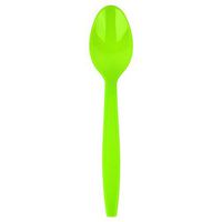 Heavyweight Plastic Spoons, Lime Green (w/textured handle) - 1000 count