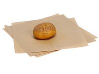 12x12" Natural Kraft Food Grade 20# Grease Resistant Kraft Tissue Sheet - WRAPS-1260N