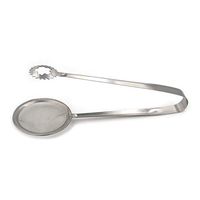 BIRD WORKS 1PC New Food Tong Clip Stainless Steel Cooking Frying Oil Strainer Colander Wire Fine Filter Mesh Spoon Fried BBQ Clip LB 074