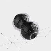 LANA Vibration Massage Peanut Ball Neck Shoulder Waist Size Leg Electric Solid Fascia Ball Yoga Fitness Muscle Relaxer (Color : Black)