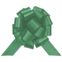 Bows - Emerald Satin Perfect Pull Bows, 20 Loops, 5 1/2" (50 per box) - BOWS-257-0520-40