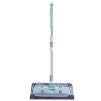 ZXW mops- Household Clip-on Flat Mop, Home Large Blue Rotating Handle (color : Blue, Size : 38.3x17.8x93-122.5cm)