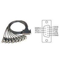 MOXA CBL-M78M9x8-100 DB78 Male to 8-Port DB9 Male Connection Cable, only for CP-118U-I, CP-138U-I.