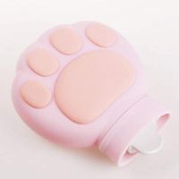 Zoe'Health Hot Water Bottle Cat Paw Rubber,Environmental Silicone,Hot & Cold Therapies,480mL (Pink)