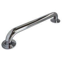 24" Decorative Grab Bar with Round Stepped Escutcheon Finish: PVD Brushed Bronze