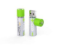 Ovegna U501: AA Rechargeable Batteries, Lithium (Not MiMH), 1850mWh, 1200 mAh, USB Rechargeable, 90 Minutes, 1000 Times, with Charge Indicator, for Remote Control, Toys