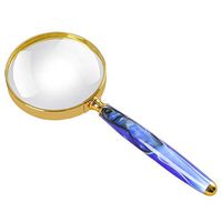 Loupe 5X Handheld Illumination Magnifier with LED Light HD Lens for Book Reading Jewelry Identification Watch DIY Crafts Engraving and Repair Imitation Jade Handle 42 35 19mm