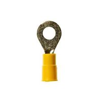 3M Scotchlok Yellow Brazed Vinyl Brazed Ring Terminal - 1.26 in Length - 0.53 in Wide - 0.135 in Inside Diameter - 1/4 in Stud - MV10-14R/SX [PRICE is per TERMINAL]
