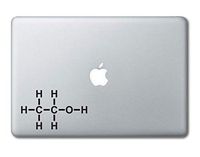 Alcohol Molecule Science Chemistry Printed Clear Vinyl Decal Sticker Compatible with Apple MacBook Pro Air 11" 12" 13" 15" All Years Laptop Trackpad Keyboard (13" MacBook (All Models))