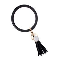 Keychains Wristlet Keychain Bracelet Bangle Keyring Key Ring Chain Key Rings Leather Tassel with Key Chain Holder Female Ladies Fashion Multi-Color