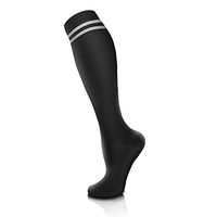 Compression Socks for Women & Men 15-20 mmHg, Best Medical, Nursing, for Running, Athletic, Edema, Diabetic, Varicose Veins, Travel, Pregnancy & Maternity (Large/X-Large, 06 Black)