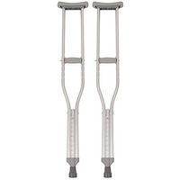 Underarm Crutch, Adult Tall Crutches, 350 lb. Capacity, Adjustable User Height 5'10" to 6'6", Aluminum