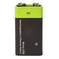 Solovley 9V Standard Lithium Battery, USB Rechargeable Battery Multifunctional Li-Polymer Batteries 9V 2A 400mAh
